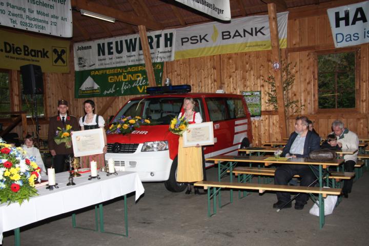 Die beiden Patinnen mit ihren Urkunden