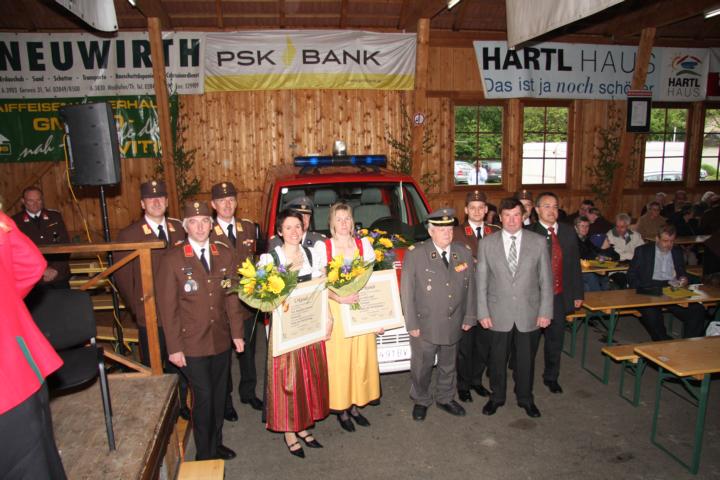 v.l.n.r.: ABI Ganser, OBI Kampf, BR Stiegler, Magdalena Kaburek, LRR Schleritzko, Sabine Rabl, RR Klein, BI Kaburek, BGM Gressl, V Rabl, Vize-BGM Scheidl